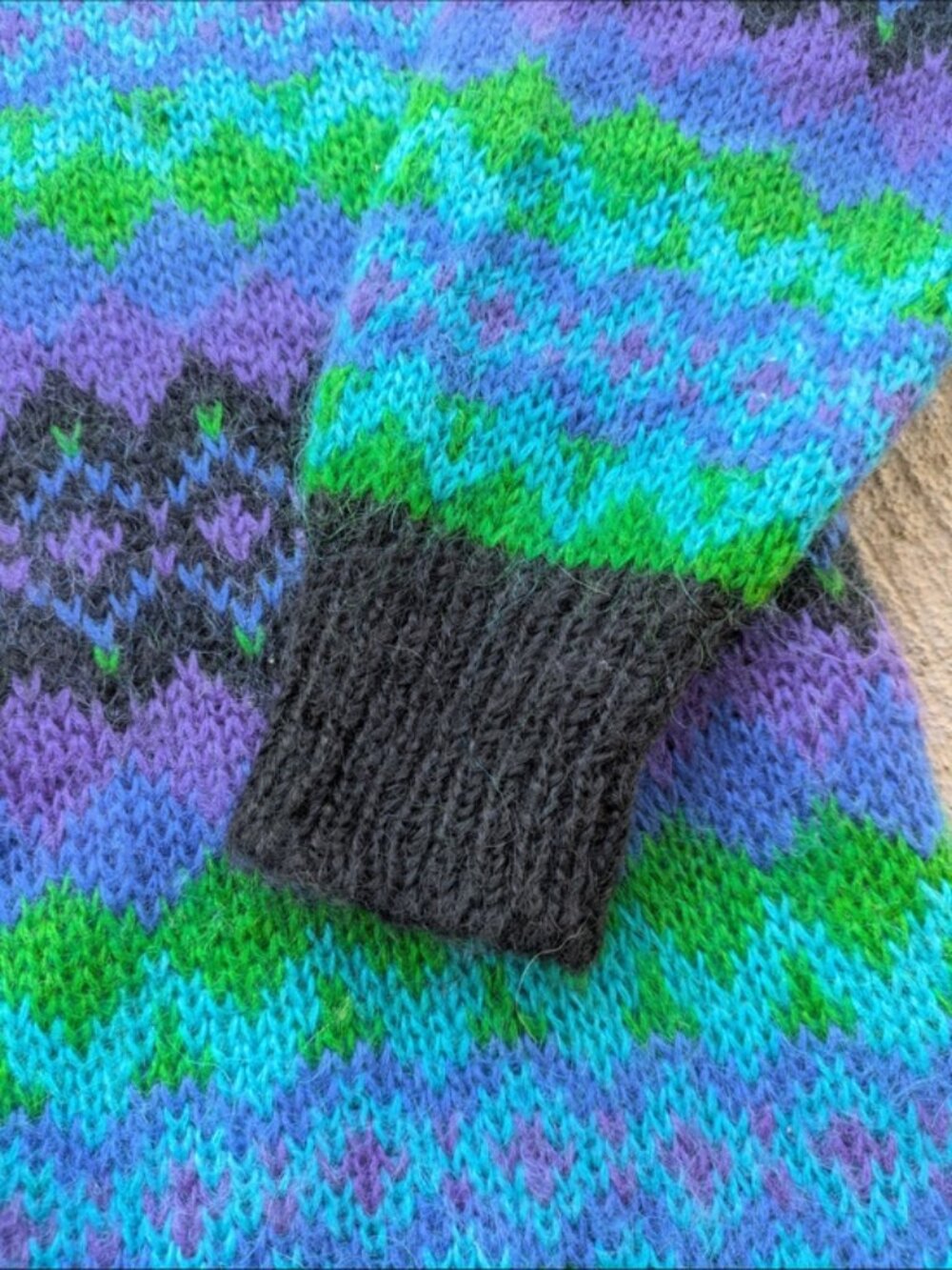 Nell Flowers By J.G. Hook Vintage Mohair Winter Ice Sweater Size Medium - Picture 2 of 6